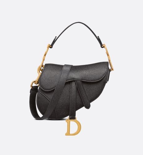 dior mini saddle bag black satin|genuine dior saddle bag.